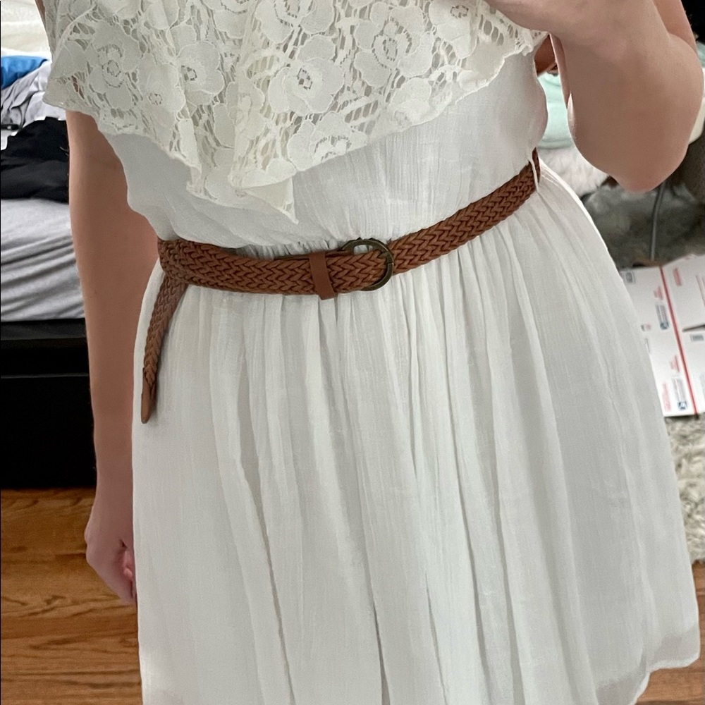 White flowy dress